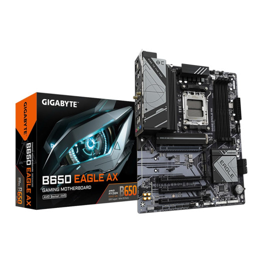 GIGABYTE B650 Eagle AX AM5 LGA 1718 AMD B650 ATX, DDR5 Triple M.2, PCIe 5.0, USB 3.2 Gen2x2 Type-C, AMD Wi-Fi 6E, Realtek GbE LAN